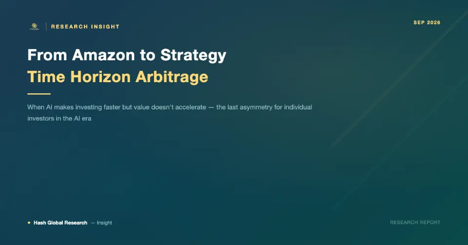 从 Amazon 到 Strategy:抓住AI时代的时间尺度套利机会